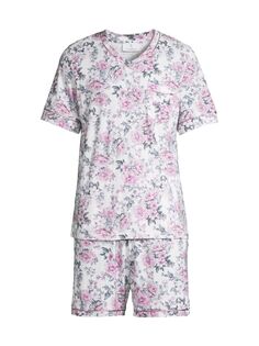 Пижама Bella из смесового хлопка с цветочным принтом Cosabella