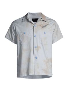 Рубашка Mechanics с пуговицами спереди Enfants Riches Déprimés, синий