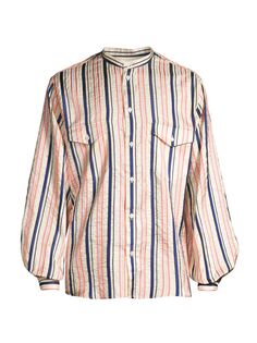Полосатая шелковая рубашка Bally, разноцветный