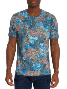 Камуфляжная футболка Tropic с цветочным принтом Robert Graham, разноцветный