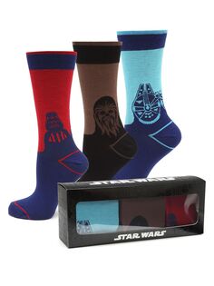 3 пары модных носков Star Wars Cufflinks, Inc., разноцветный