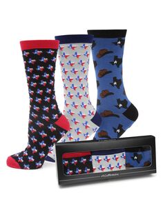 3 пары носков Texas Strong Cufflinks, Inc., разноцветный