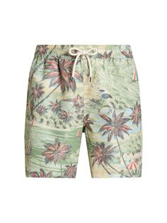Тропические шорты для плавания с сетчатой подкладкой Polo Ralph Lauren, разноцветный