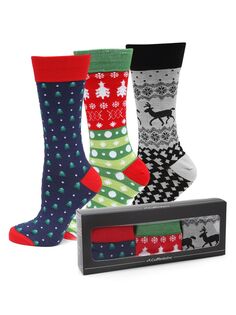 3 пары праздничных носков Cufflinks, Inc., разноцветный