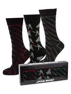 3 пары носков Lightsaber Intarsia Cufflinks, Inc., разноцветный
