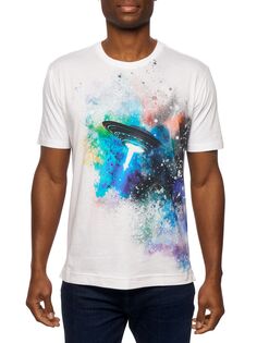 Хлопковая футболка Explosive Ufo Robert Graham, белый