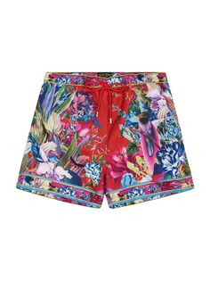 Тропические шорты с принтом птиц Hotel Franks By Camilla, разноцветный