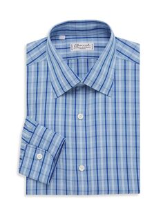 Классическая рубашка в полоску Glenplaid Charvet, синий