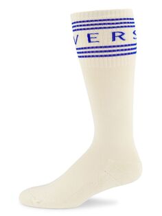 Хлопковые носки с логотипом Bio Versace, синий