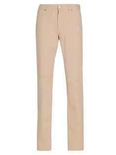 Узкие хлопковые брюки Saks Fifth Avenue, серый