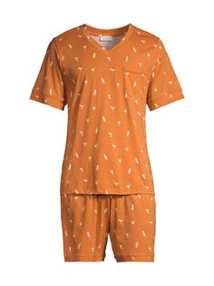 Пижамный комплект из футболки и шорт с v-образным вырезом Road Trip Cosabella