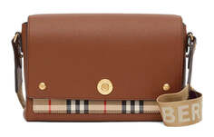 Сумка Burberry Vintage Plaid Match Leather Messenger, коричневый