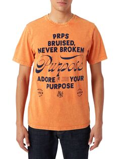 Приливная футболка с рисунком Prps, оранжевый