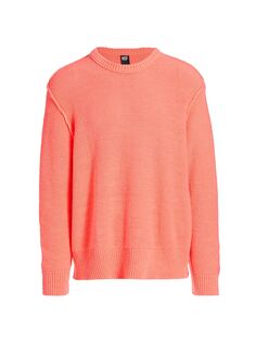 Хлопковый свитер с круглым вырезом NSF, оранжевый