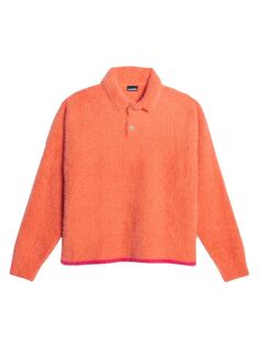 Пушистый свитер поло Le Raphia Jacquemus, оранжевый