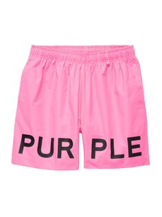 Шорты для плавания с логотипом Purple Brand, розовый