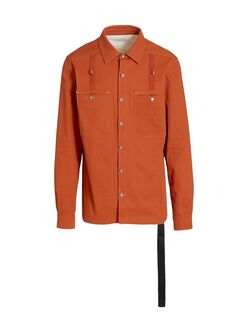 Джинсовая верхняя рубашка с накладными карманами DRKSHDW by Rick Owens, оранжевый