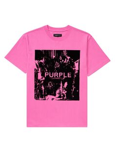 Тяжелая футболка с логотипом Purple Brand, розовый