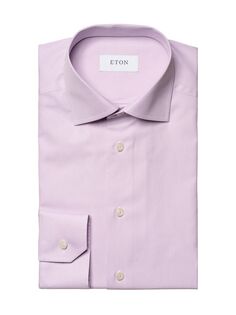 Рубашка Slim Fit из твила с узором &quot;гусиные лапки&quot; Eton, розовый