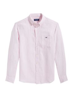 Льняная рубашка на пуговицах Vineyard Vines, розовый