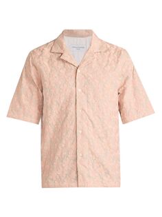 Рубашка Eren с цветочной вышивкой Officine Générale, розовый