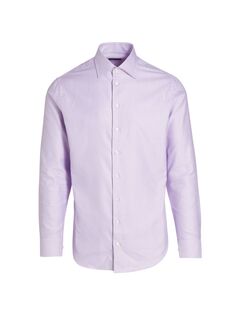 Классическая рубашка с микропринтом Giorgio Armani, фиолетовый
