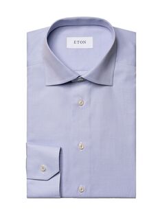 Рубашка из хлопкового твила в ломаную клетку Eton, фиолетовый
