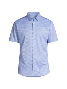 Классическая рубашка с короткими рукавами Halyard Lustre Dot Mizzen+Main