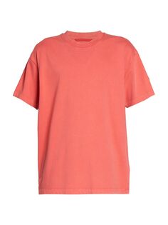 Хлопковая футболка с логотипом Moncler, розовый