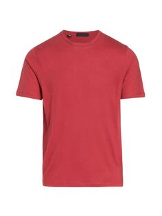 Однотонная футболка с круглым вырезом Core Saks Fifth Avenue, красный
