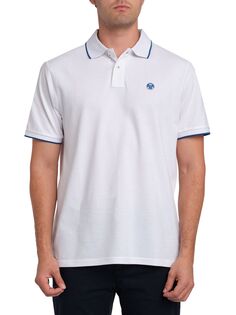 Рубашка поло с воротником-логотипом North Sails, белый