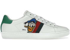 Кроссовки Gucci Ace x Disney Дональд Дак, белый/зеленый/красный