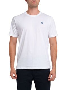 Однотонная футболка с круглым вырезом North Sails, белый