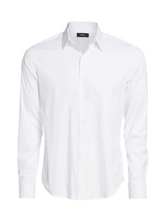 Поплиновая рубашка с длинными рукавами Sylvain Wealth Theory, белый