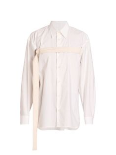 Рубашка с пуговицами спереди и ремешком Croom Dries Van Noten, белый