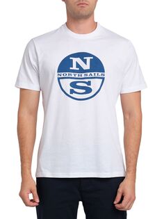 Футболка с круглым вырезом и логотипом North Sails, белый