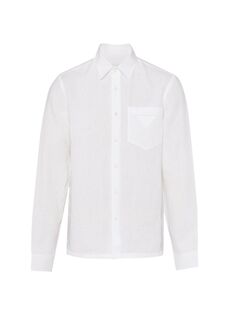 Льняная рубашка Prada, белый