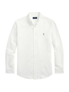 Хлопковая оксфордская рубашка Polo Ralph Lauren, белый