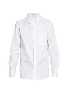 Поплиновая рубашка с карманами Anagram Loewe, белый