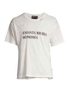 Классическая футболка с логотипом Enfants Riches Déprimés, кремовый
