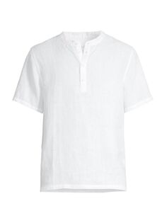 Льняная футболка Home Henley Onia, белый