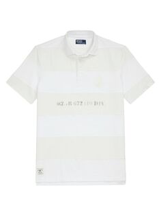Полосатая футболка-поло с рисунком Polo Ralph Lauren, белый