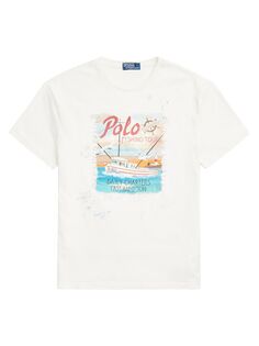 Хлопковая футболка с рисунком Polo Ralph Lauren