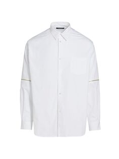 Рубашка с застежкой-молнией и пуговицами спереди Undercover, белый