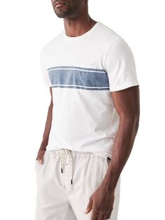 Полосатая футболка Surf Sunwashed Faherty Brand, белый