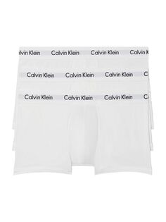 Комплект из 3 хлопковых трусов-боксеров стрейч Calvin Klein, белый