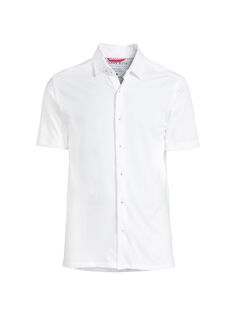 Рубашка с короткими рукавами из пике Performance Stone Rose, белый