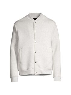 Куртка-бомбер из меланжевой ткани Saks Fifth Avenue