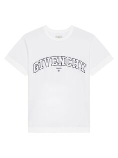 Футболка классического кроя College с вышитым логотипом Givenchy, белый