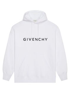 Худи узкого кроя GIVENCHY Archetype из флиса Givenchy, белый